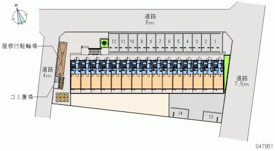 ★手数料０円★坂戸市泉町３丁目 月極駐車場